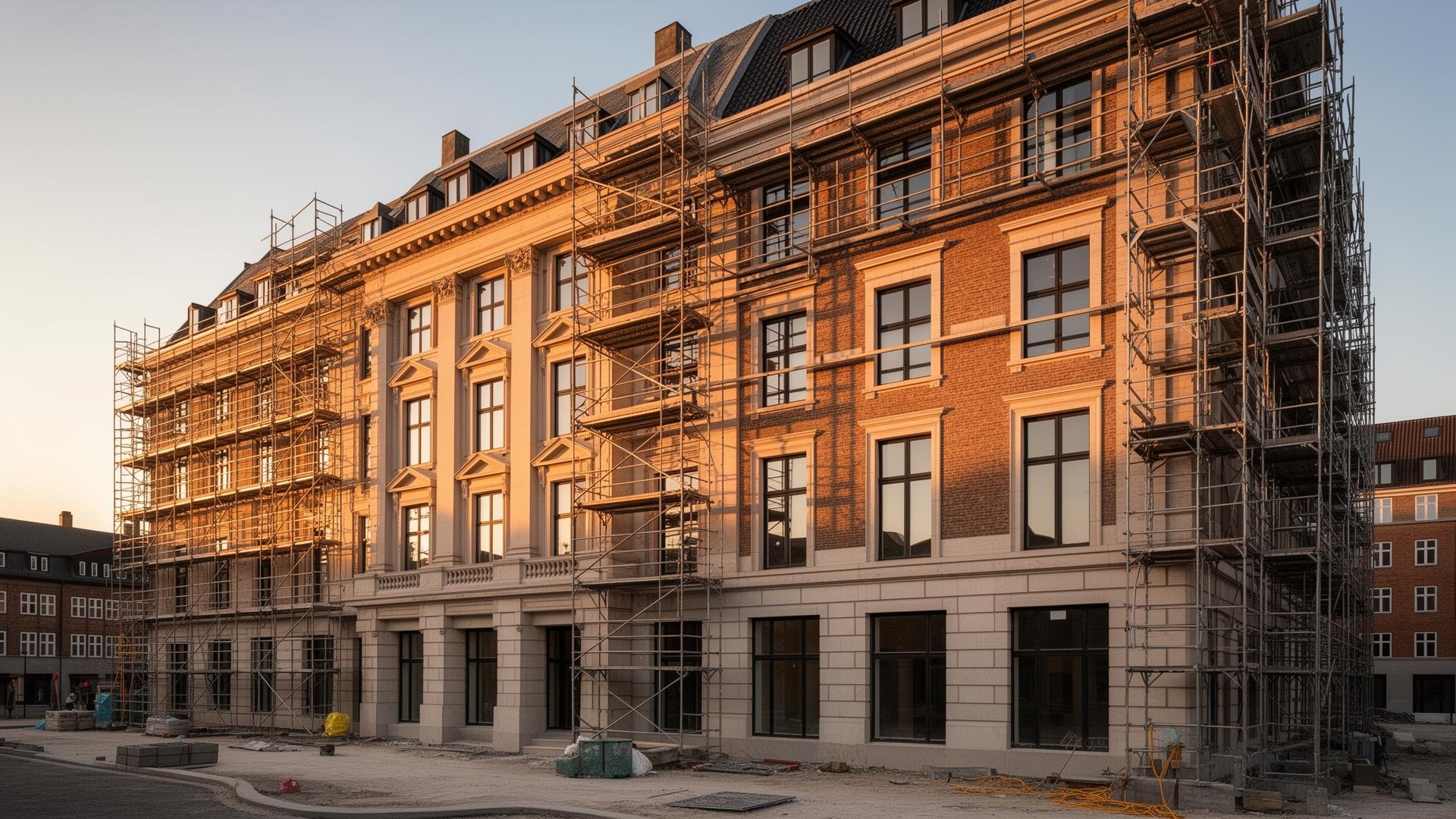 Renovation project on a Copenhagen building